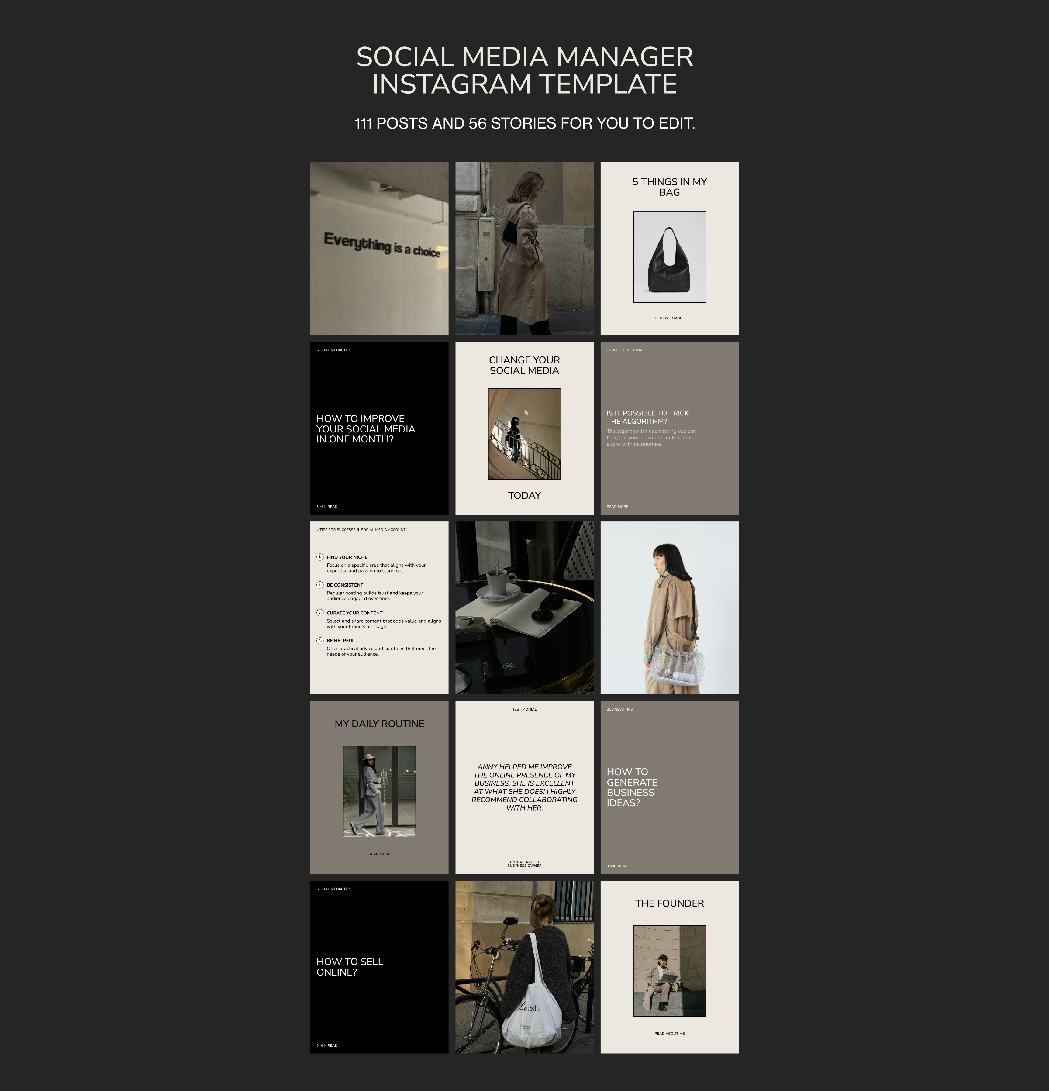 Social Media Manager Instagram Templates